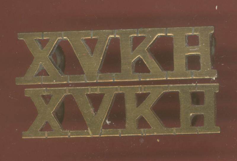 XVKH 15th King's Hussars WW1 Officer's shoulder titles
