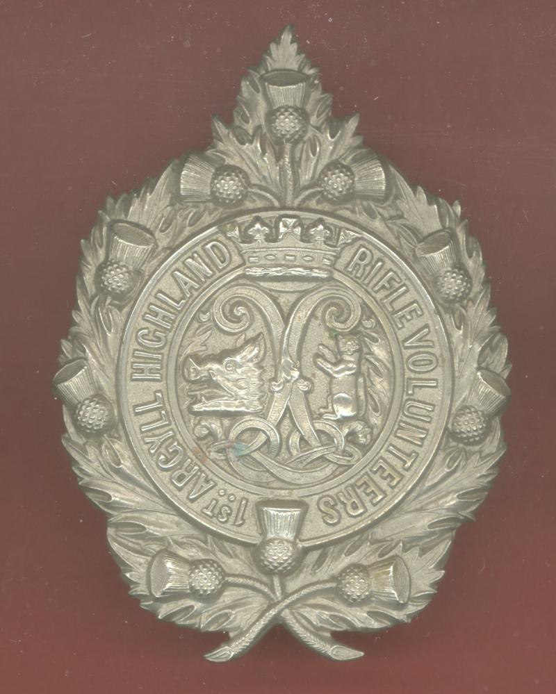 Scottish 1st Argyll Highland Rifle Volunteers Victorian glengarry badge.