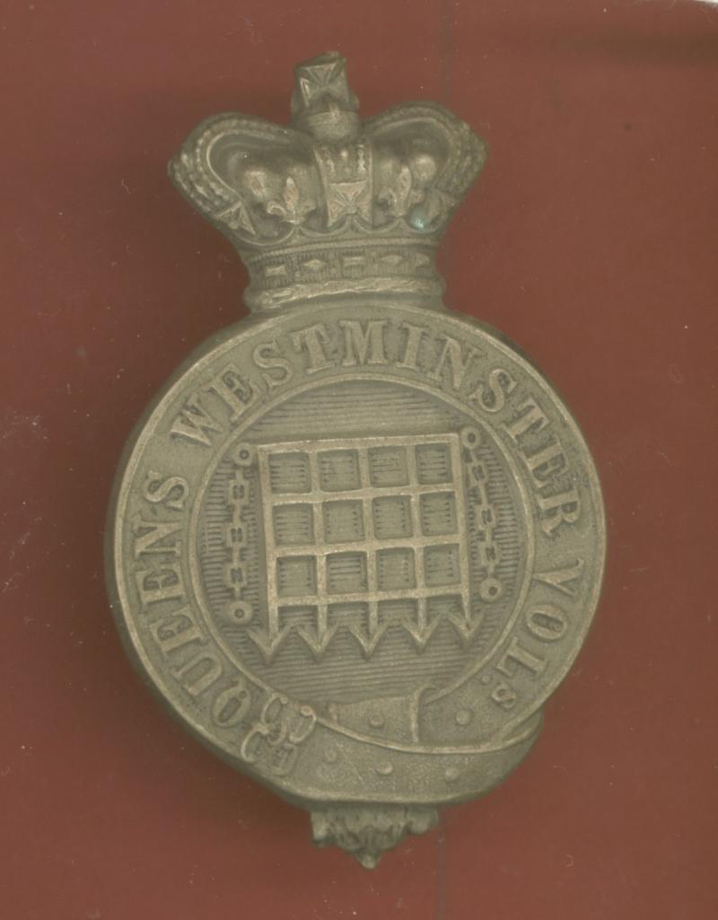 Queen's Westminster Rifle Volunteers Victorian O/R's glengarry badge