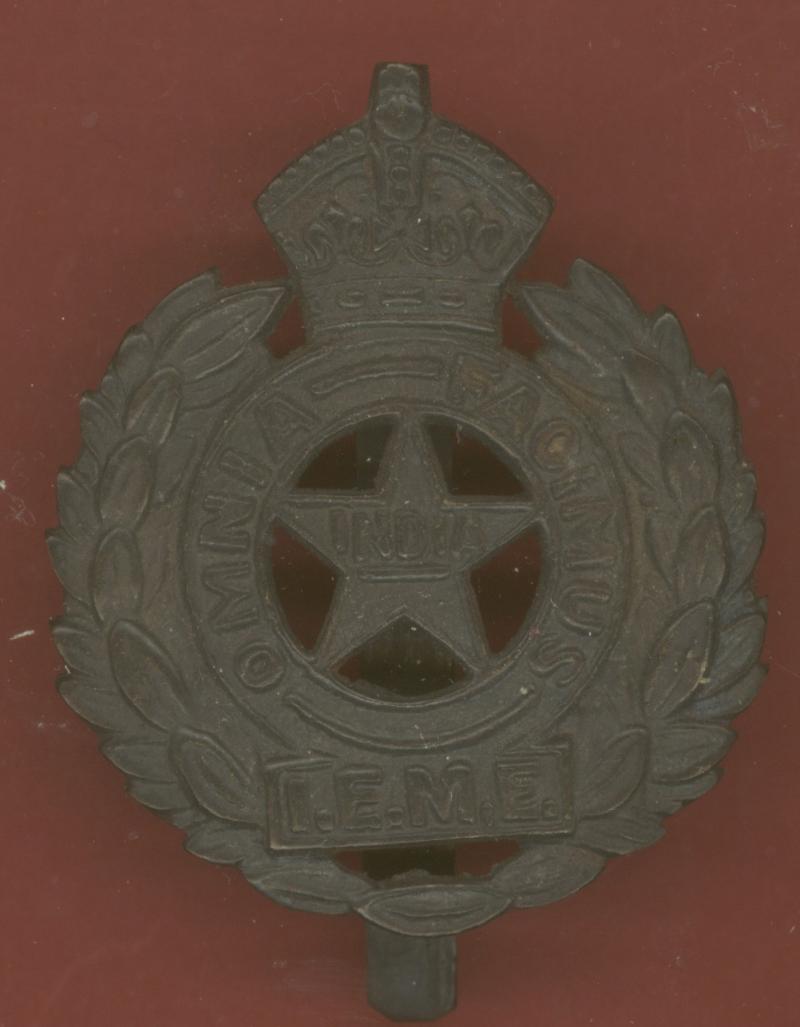 Indian Army; Indian Electrical & Mechcanical Engineers WW2 cap badge