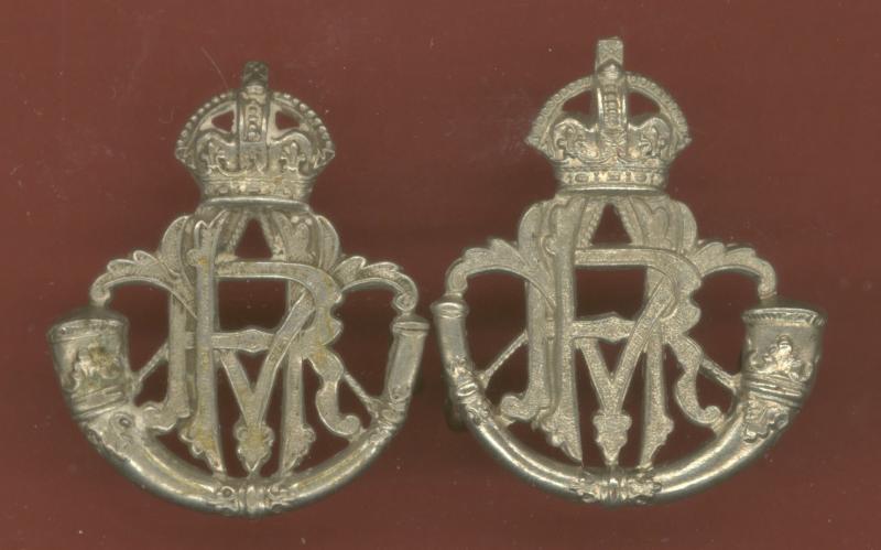 Indian Army Hyderabad Volunteer Rifles collar badges