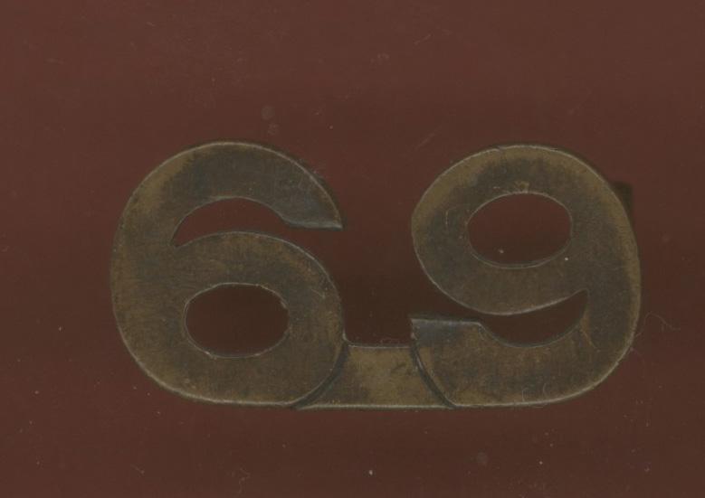 Canadian 69th St. John, Quebec Bn. WW1 CEF shoulder numerals