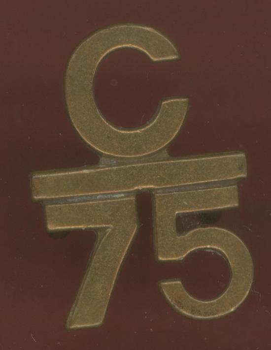 Canadian C/75 75th Battalion (Toronto) WW1 CEF numeral badge