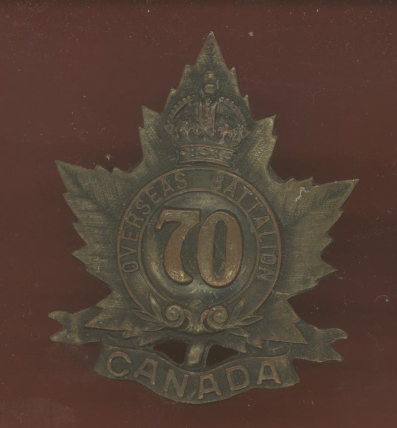 Canadian 70th London Ontario Bn. CEF WW1 cap badge