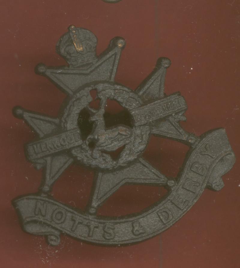 The Sherwood Foresters Notts & Derby Regt. WW1 Officer's OSD cap badge
