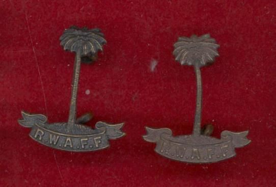 Royal West Africa Frontier Force Officer's OSD collar badges