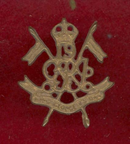 Indian Army 19th King George V Own Lancers head-dress badge
