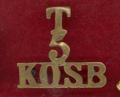 T / 5 / KOSB WW1 shoulder title