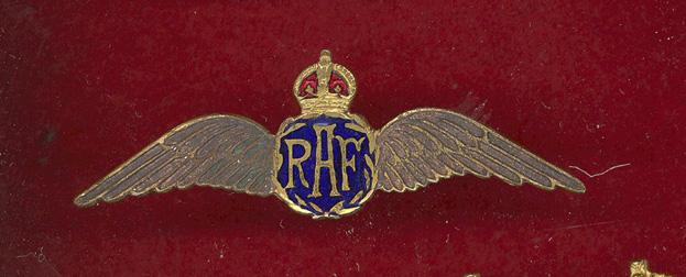 Royal Air Force King's Crown sweetheart brooch