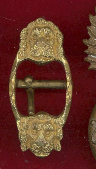 Victorian Officer's sword belt sling Lion face buckle