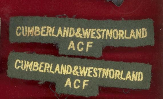 Cumberland & Westmorland ACF cloth shoulder titles