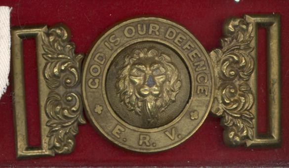 Scottish 3rd Edinburgh Rifle Volunteers Victorian waist belt clasp