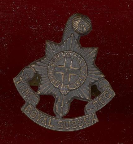 Royal Sussex Regiment Officer's OSD cap badge