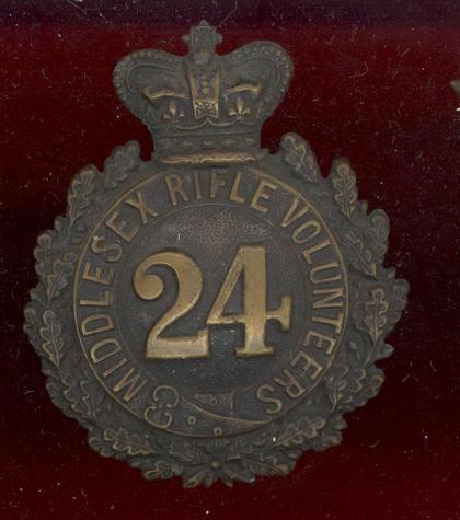 24th (Post Office) Middlesex Rifle Volunteers Victorian OR's glengarry  badge