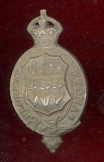 Eton College OTC King's Crown cap badge 