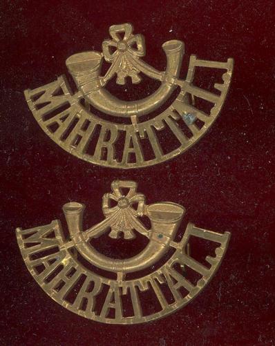 Indian Army Mahratta Light Infantry shoulder titles 