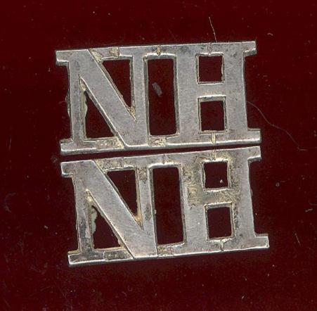 N.H. Northumberland Hussars Yeomanry Officer's shoulder titles