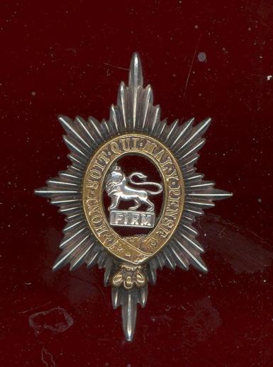 The Worcestershire  Regiment Officer's silver cap badge