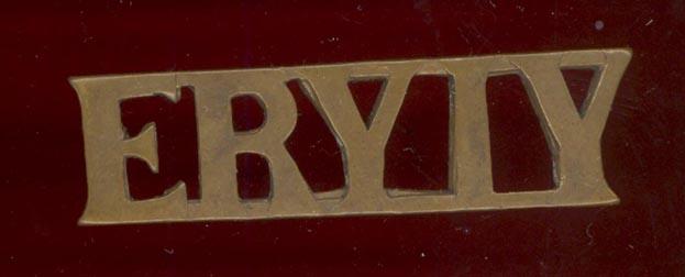 E.R.Y.I.Y. East Riding of Yorkshire  Imperial Yeomanry shoulder title