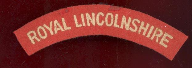 Royal Lincolnshire cloth shoulder title