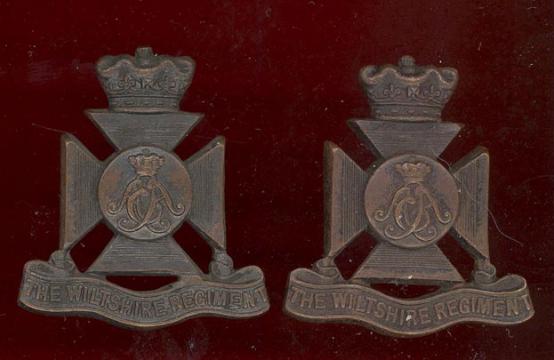 The Duke of Edinburgh's Wiltshire Regiment Officer's OSD collar badges