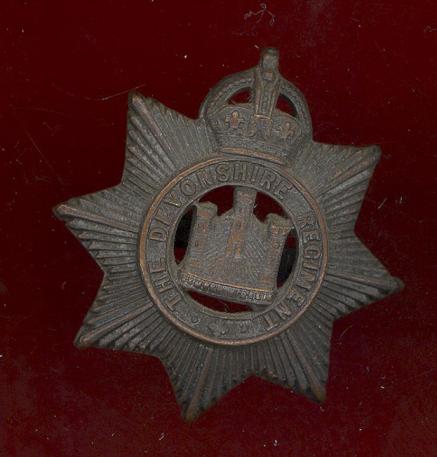 The Devonshire Regiment Officer's OSD cap badge 