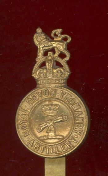 Royal Devon Yeomanry (Artillery) OR's cap badge 