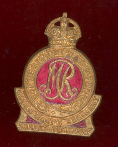QMR Surrey Yeomanry OR' beret badge