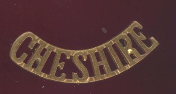 CHESHIRE The Cheshire Regiment Officer's shoulder title