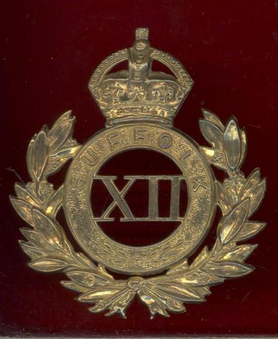 The Suffolk Regiment Edwardian pouch badge