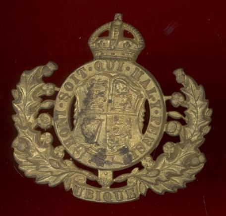 Royal Engineers Scottish Volunteers Edwardian waist belt clasp badge
