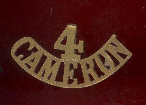 4 / CAMERON Territorial Greatcoat shoulder title