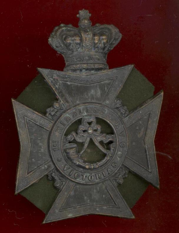 1st Middlesex Rifle Volunteer Corps Victorian OR's helmet plate