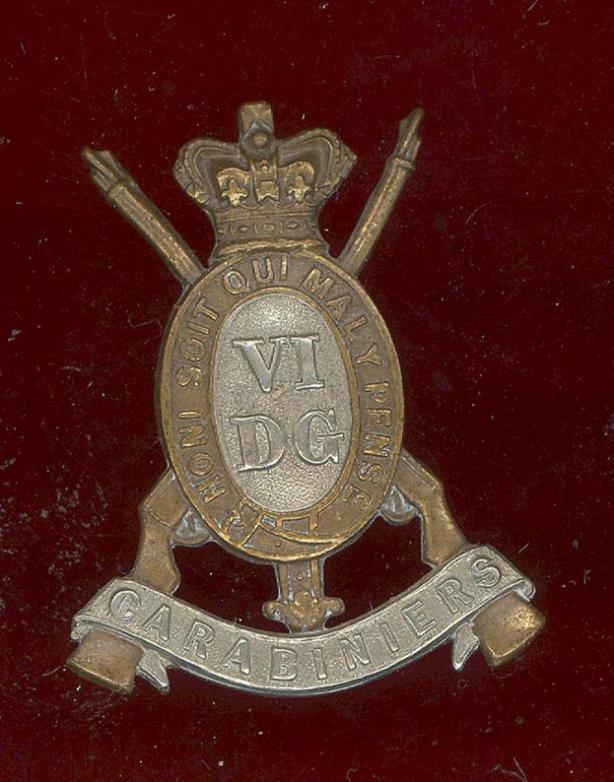 6th Dragoon Guards Carabiniers Victorian OR's cap badge