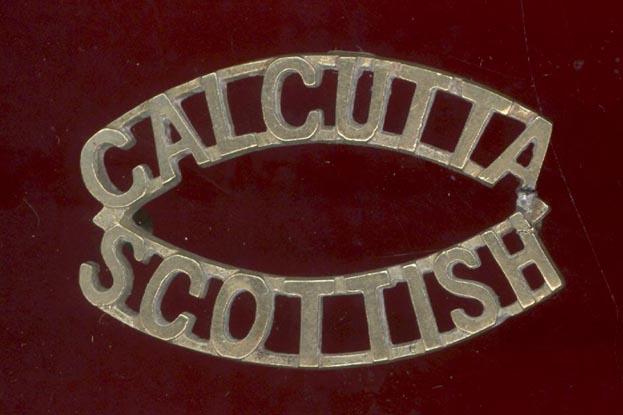 CALCUTTA / SCOTTISH shoulder title