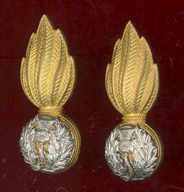 Scottish Royal Scots Fusiliers Officer's collar badges