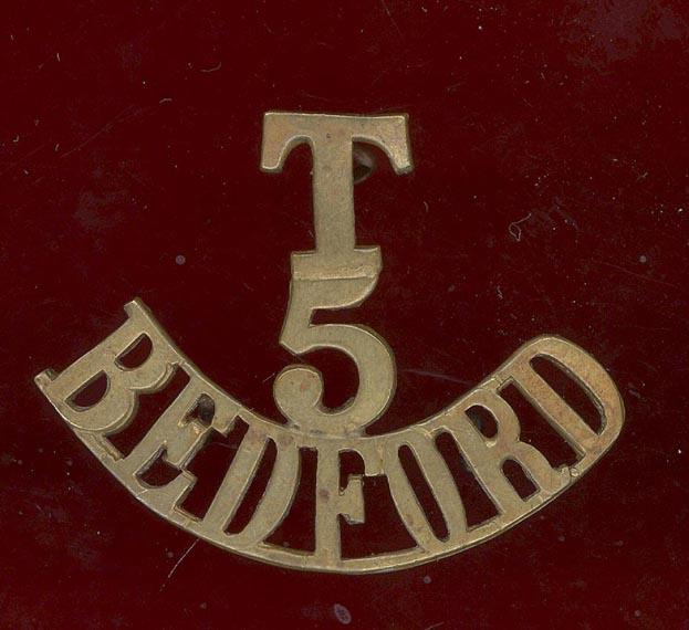 T / 5 / BEDFORD Regiment WW1 shoulder title