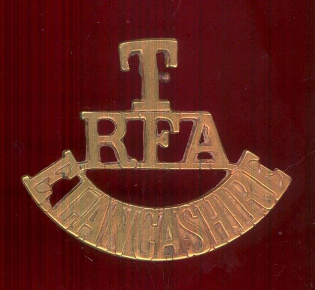 T / RFA / E.LANCASHIRE WW1 shoulder title