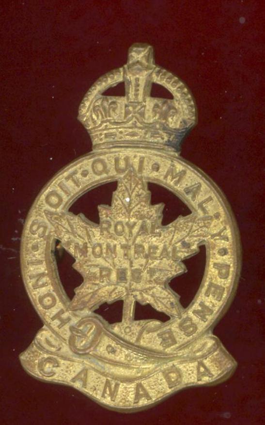 Canadian Royal Montreal Regiment WW2 cap badge