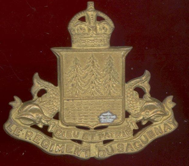 Canadian Le Rgiment Du Saguenay WW2 cap badge
