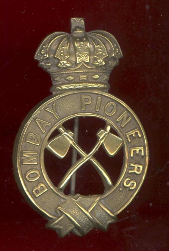 Indian Army. Bombay Pioneers Victorian Officer's pagri badge.