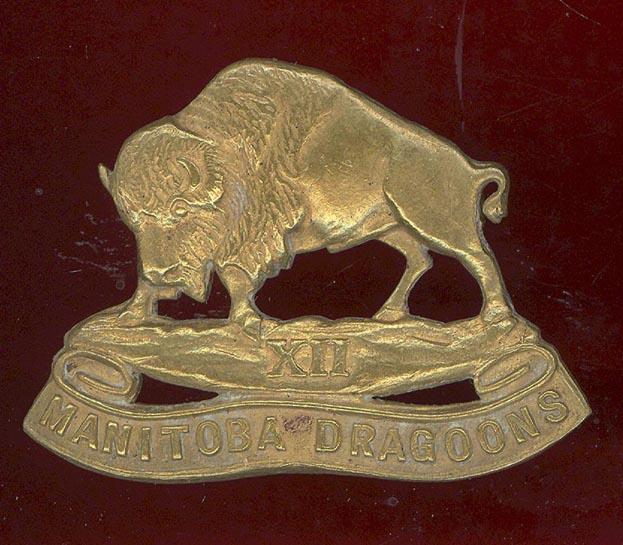 Canadian XII Manitoba Dragoons WW2 cap badge