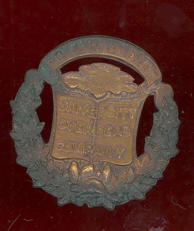 Canadian University Overseas Company WW1 CEF Cap Badge