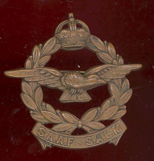 South African Air Force WW2 cap badge