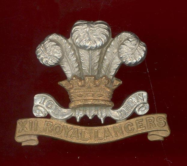 12th Prince of Wales's Royal Lancers Victorian OR's cap badge