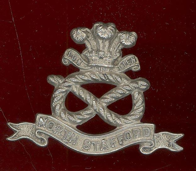 VB the North Staffordshire Regiment cap badge