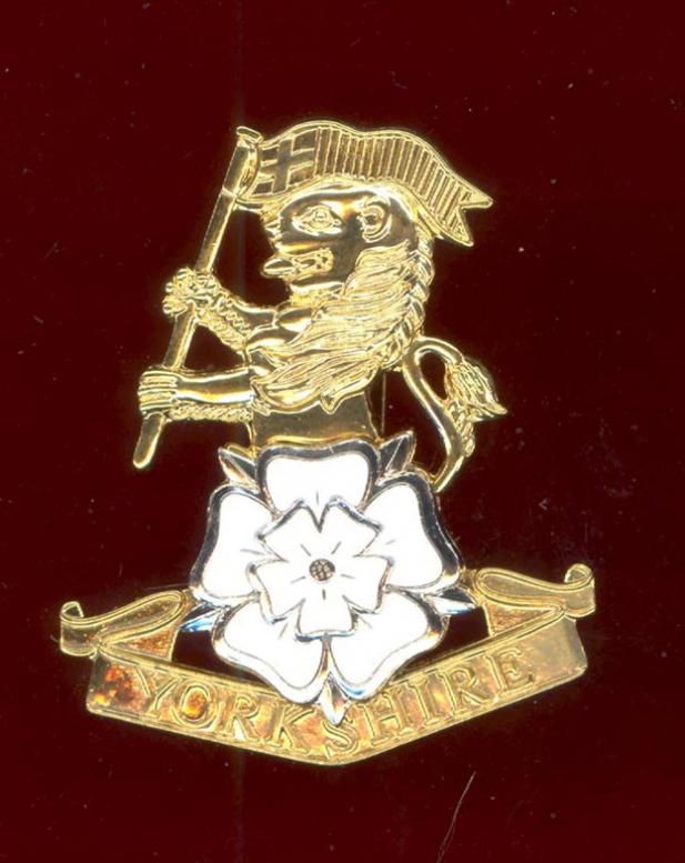 The Yorkshire Regiment All Ranks dress cap badge