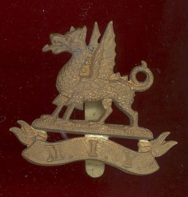Welsh. Montgomeryshire Imperial Yeomanry OR’s cap badge.