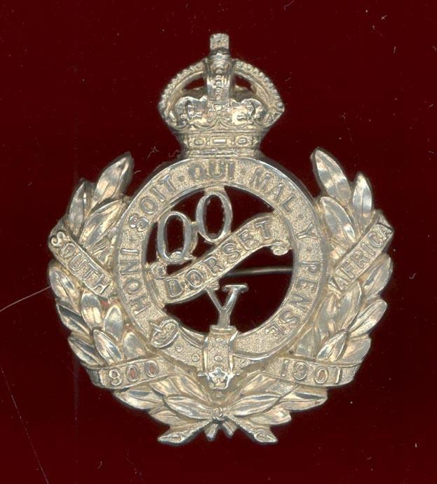 Queen's Own Dorset Yeomanry WW1 NCO's cap badge