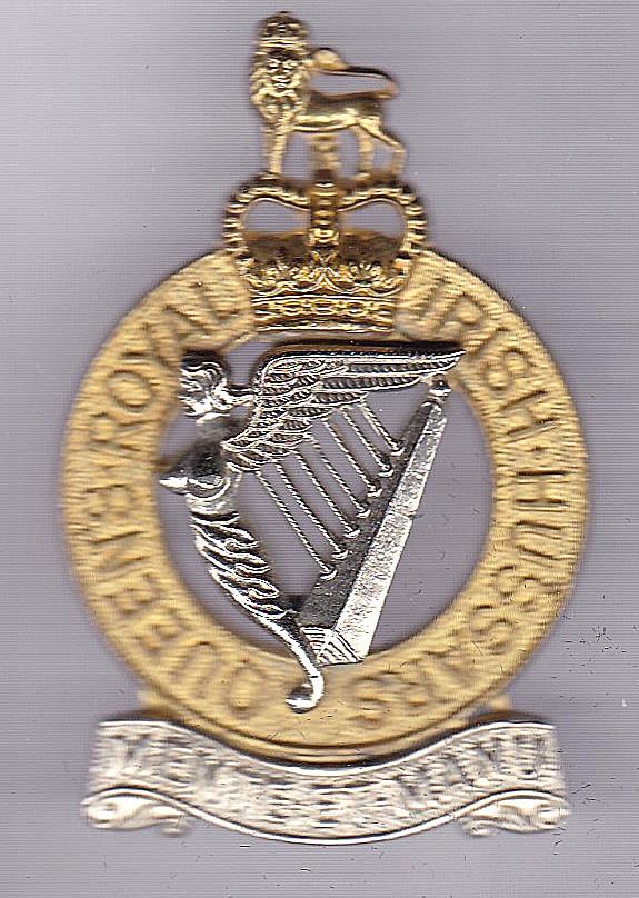 Queen's Royal Irish Hussars Piper's full dress pouch badge